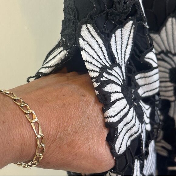 RACHEL Rachel Roy Black and White Floral Mini Dress - Picture 10 of 15